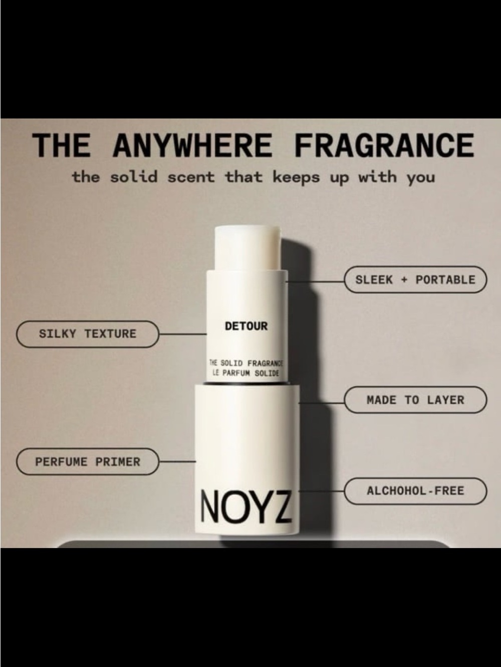 Detour Solid Fragrance Stick in White – Portable Perfume Primer BRAND NEW